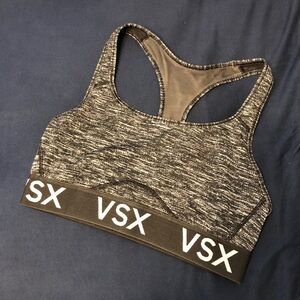 LAST CHANCE VSX Black Bra with Racerback Design and Wide Elastic Band